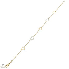 Újvilág Kollekció Arany szív karlánc 19 cm - 129-L329-BR-CLKL karkötő