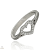 Újvilág Kollekció Ezüst szív gyűrű 51-es méret - 01101-59-51