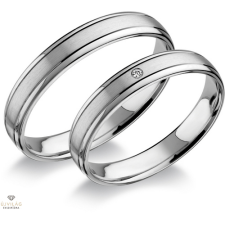 Újvilág Kollekció Fehér arany női karikagyűrű 50-es méret - RA418F/N/50-DB gyűrű