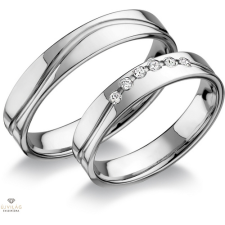 Újvilág Kollekció Fehér arany női karikagyűrű 54-es méret - RA408F/N/54-DB gyűrű