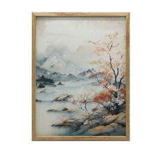 Ukojenie w Pastelach, 70x100 cm, rama aluminiowa czarna, papier matowy 230 gsm grafika, keretezett kép