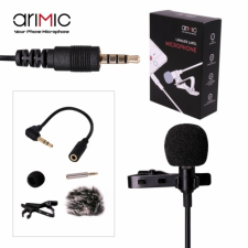 Ulanzi AriMic Lavalier csiptetős sztereó mikrofon DSLR kamerákhoz iOS Android - 1.5m kameramikrofon