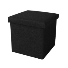 Ülésre alkalmas tárolódoboz, ülőke fekete (storage-box-38-black) bútor