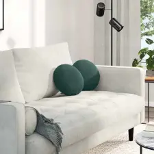  Ülőpárnák 2 pcs Sötétzöld Ø 40 x 13 cm Bársony lakástextília