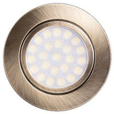 Ultralux Mini LED spot lámpatest (4W) szatén sárgaréz, természetes fehér, kör bútor