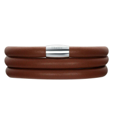  Umode valódi bőr karkötő alap - 3 soros, barna karkötő