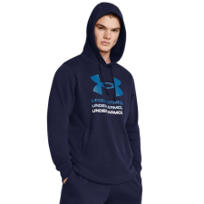 Under Armour Rival Terry Graphic kapucnis pulóver Blue M férfi pulóver, kardigán