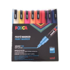 UNI Dekormarker készlet, 0,9-1,3 mm, UNI "Posca PC-3M", 16 különböző szín filctoll, marker