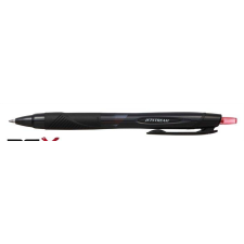 UNI Golyóstoll, 0,35 mm, nyomógombos, fekete tolltest, UNI &quot;SXN-157S Jetstream Sport&quot;, piros toll