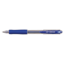 UNI Golyóstoll, 0,3 mm, nyomógombos, UNI "SN-100 Laknock", kék tea