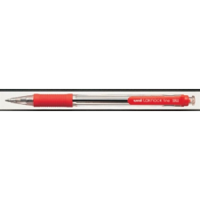 UNI Golyóstoll, 0,3 mm, nyomógombos, UNI "SN-101 Laknock Fine", piros toll