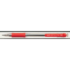 UNI Golyóstoll, 0,4 mm, nyomógombos, UNI "SN-101 Laknock Fine", piros toll