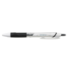 UNI Golyóstoll, 0,5 mm, nyomógombos, fehér tolltest, UNI "SXN-155 Jetstream", fekete toll