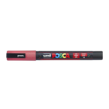 UNI Posca PC-3ML 0,9-1,3mm Dekormarker - Fényes piros filctoll, marker