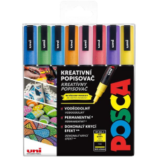 UNI Stationery UNI Posca 3M, 8 db, csillogó filctoll, marker