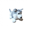 Uni-Toys Plüss mini husky szürke-fehér fekvő