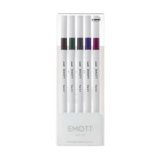 UNI Tűfilc UNI EMOTT 5db-os készlet 0,4mm (sötétbarna, khaki,  szürke, lila, ametiszt) filctoll, marker