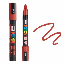 UNIBALL Dekormarker Uni Posca PC-5M 1.8-2.5 mm, kúpos, rubint piros (ruby red 56) filctoll, marker