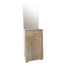 Unic Spot Demi előszoba szekrény tükörrel, fehérített tölgy bútor