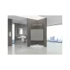 Unicspot Ötszögletű üveg zuhanykabin tálcával csíkos 90x90x185