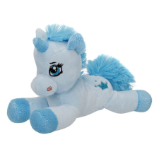 Unikornis fekvő plüssfigura - kék, 20 cm plüssfigura
