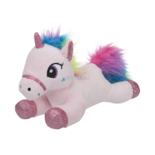  Unikornis fekvő plüssfigura - szivárvány, 20 cm plüssfigura