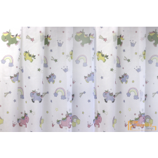  Unikornis figurás voile függöny gyerekszobába 02- 290cm lakástextília