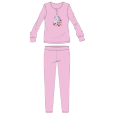  Unikornis pamut flanel pizsama - téli vastag gyerek pizsama - világosrózsaszín - 134-140