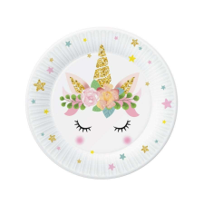 Unikornis Star papírtányér 6 db-os 18 cm party kellék