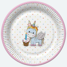 Unikornis Sweet papírtányér 8 db-os 22,7 cm party kellék