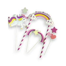  Unikornis,szivárvány tortadísz party kellék
