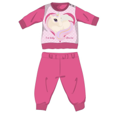Unikornis téli pamut baba pizsama - interlock pizsama - pink - 98 gyerek hálóing, pizsama
