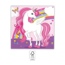 UNIKORNIS Unicorn Rainbow Colors, Unikornis szalvéta 20 db-os 33x33 cm FSC party kellék