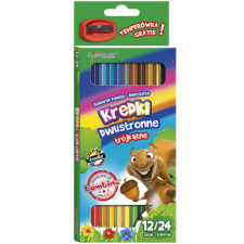 UNIPAP Bambino: Kétvégű színesceruza készlet hegyezővel 12db színes ceruza