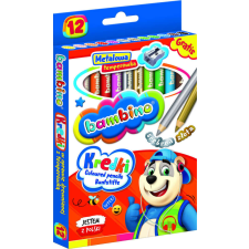 UNIPAP Bambino Metal Pencils 12db-os színes ceruza készlet hegyezővel, Többszínű színes ceruza