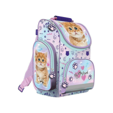 UNIPAP My Little Friend - Pastel Kitty cicás ergonomikus iskolatáska, hátizsák 35,5x27,5x16cm iskolatáska