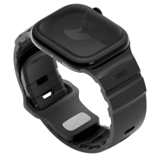 Uniq Alton Apple Watch 42/41/40mm gumis szilikon szíj, fekete tok és táska