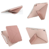 Uniq Apple iPad 10.2 (2019 / 2020 / 2021), mappa tok, Apple Pencil tartóval, mágneses záródás, Origami Smart Case, Uniq Camden, rózsaszín
