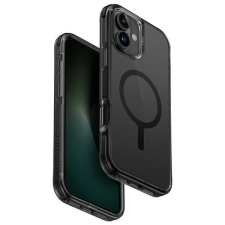 Uniq Combat Magclick Charging tok iPhone 16 Plus - átlátszó fekete szegéllyel tok és táska