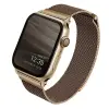 Uniq Dante Apple Watch Series 4/5/6/7 / SE 44 / 45 mm-es szíj. Rozsdamentes acél arany / kármelarany