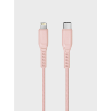 Uniq Flex USB-C apa 2.0 - Lightning apa Adat és töltőkábel - Rózsaszín (1.2m) kábel és adapter
