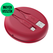 Uniq Halo lightning MFi adatkábel, 1,2m, piros kábel és adapter