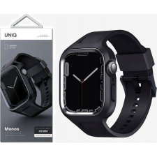 Uniq Monos Apple Watch 44/45mm hibrid szíj + tok, fekete (UNIQ734) okosóra kellék