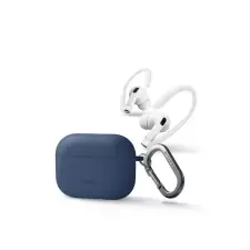 Uniq Nexo Apple Airpods Pro 2 tok fülkampóval - Kék fülhallgató, fejhallgató tok
