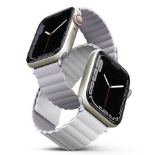 Uniq óraszíj Revix Apple Watch Series 4/5/6/7/8/SE/SE2 38/40/41mm. Megfordítható mágneses lila/fehér okosóra kellék