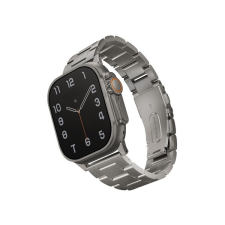 Uniq Osta Apple Watch 42/44/45/49mm fém szíj, titánium ezüst okosóra kellék