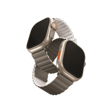 Uniq Revix mágneses szilikon szíj Apple Watch 42/44/45/49mm, szürke/fehér okosóra kellék