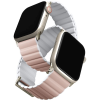 Uniq Revix Premium Edition Reversible Magnetic Apple Watch 41 / 40 / 38mm - rózsaszín, fehér (UNIQ-41MM-REVPBPNKWHT)