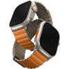 Uniq Revix Premium Edition Reversible Magnetic Apple Watch 49 / 45 / 44 / 42mm, narancssárga/khaki