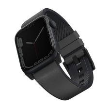 Uniq Straden vízálló bőr Apple Watch szíj, 49/45/44/42MM, szürke okosóra kellék